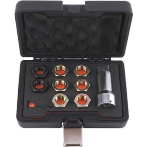 maXpeedingrods 10 PCS Axle Spindle Threading Chaser Set, Thread Rethreading Restorer Tool with 8 Dies, 1-1/16" Extension Bar, M20 M22 M24 & 13/16" 3/4" UNF Nuts Axle Thread Repair Kit