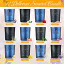 MTLEE 12 Pcs Ramadan Candle Gifts Ramadan Mubarak Scented Soy Candle Muslim Islamic Party Favors Gifts Jar Candles for Home Muslim Islam Festival Celebration Decorations