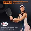 Carbon Fiber Pickleball Paddle, Carbon Fiber Surface (CFS) Pickle Ball Paddles with 16mm Honeycomb Core, Lightweight, Shock-Absorbing Paddle with Anti-Slip Grip, Ideal for Novice & Pro Players