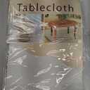 Clear Table Protector Thick Transparent Plastic  Tablecloth Waterproof and OilProof Perfect for Round Dinner Table and Writing Desk – 70 Inch