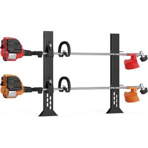 Trimmer Racks for Open Trailers - Weedeater Rack Lockable Weed Eater Racks for Open Trailer Landscape Truck Holder Lawn Equipment Accessories with 2 Locks (2 Locking Positions)