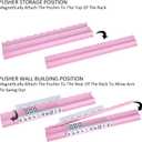 Mahjong Racks with Pushers, Pink Wooden American Mahjong Tile Pushers and Racks Set of 4, Mahjong Accessories (19.68 Inches)