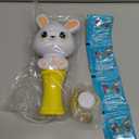 SpringFlower Easter Bubble Wand for Kids, Bubble Maker with LED Light-Up Effect for Girls Boys, Bubble Toy for Easter Party Favor Supplies, Easter Basket Essentials, Easter Basket Stuffers Fillers (Yellow)