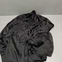 GRACE KARIN Satin Silk Blouse Casual Long Sleeve Slim Tie Waist Shirts Work Tunic Tops XL Black