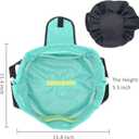 Large Barrel Drawstring Makeup Bag for Cosmetics - Cosmetic Travel Bag for Women - Portable Make Up Organizer Bag for Skin Care & Toiletries with Brush Holder & Pouch (Black)