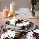 Roses Bat Napkins Halloween Napkins Disposable Halloween Floral Paper Guest Towels for Powder Room Bathroom Wedding Birthday Bridal Baby Shower,120PCs