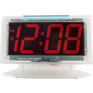 Equity 30040 Jumbo Clear 1.8 in. Red LED Electric Alarm Clock