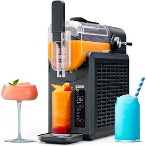 Iceman by Chefman Slush-Ease 68oz Slushie Machine, 48oz Liquid Capacity Frozen Drink Maker & Slushy Machine with 5 Presets and LED Display, Perfect for Frozen Margaritas, Frappes, Smoothies & Shakes