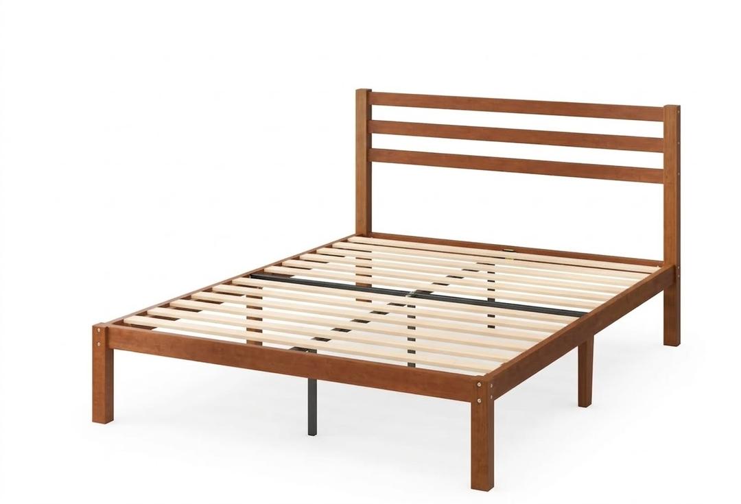 Zinus Leah Bamboo Platform Bed Frame with Headboard, No Box Spring Needed, Wood Slat Support, Easy Assembly, Full