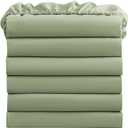 FreshCulture Full Fitted Sheets, Bulk Pack of 6, Deep Pocket, Soft Microfiber Bottom Sheets for Home, Salons, Hotels, Full Size Fitted Sheets Only (Sage Green)