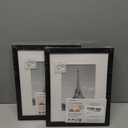 2 x upsimples 8x10 Picture Frame, Display Pictures 5x7 with Mat or 8x10 Without Mat, Wall Hanging Photo Frame, Black, 1 Pack