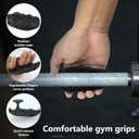 2 x Rubber Gym Grips for Weight Lifting Workout Grip for Men Women, One Size