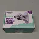 Door Lever Locks (4 Pack)  Prevents Toddlers from Opening Doors  Durable ABS with 3M Adhesive  Easy OneHand Operation for Adults, No Tools Needed