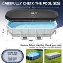 LXKCKJ 10X16 FT Rectangular Pool Covers for Above Ground Pools, 420D Solar Oval Pool Cover with Accessories Set, Integrated Design Pool Tarpaulin Ideal for Waterproof, Dustproof, Windproof