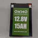 OKMO 12V 15Ah LiFePO4 Lithium Battery 12.8V, 4000+ Deep Cycles rechargeable Battery, for UPS, Kayak Fish Finder, Solar Panel, Power Wheels Toys, Scooter, Radio