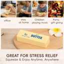 3 x 2-Pack Butter Squishy, Squeeze Toys Butter Slow Rising Squishy, Cute Desk Decor for Anxiety Relief – Ideal for Adults, Kids & Anxious People, for Office, School, Daily Use & Gift (Beige)