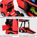 TG BLOCKS Micro Brick Car Transporter with 3 Sports Cars Building Set - Kids Truck Toy with Carrier & Trailer, Gift Idea for Teens 8+ Boys & Girls