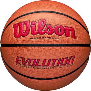 Wilson Evolution Basketballs (Size 7 - 29.5", Scarlet/Brown)