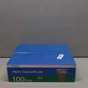 100 Pack - 16 oz Clear Plastic Cups with Lids, Sturdy & Food Safe Iced Coffee Cups with lids, Disposable Plastic Smoothie Cups for Cold Drinks, Sip Lids