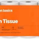 Amazon Basics 1000 Sheet 1-Ply Bath Tissue, 8 Rolls, Septic Safe