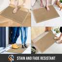 HIYARD Sturdy Front Door Mat, Absorbent Muddy Dirt Resist Welcome Door Mats Outdoor Indoor, Stain and Fade Resistant, Non-Slip Backing Entry Mat Low Profile Doormat for Entryway, 3624, Beige