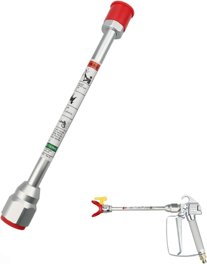 Airless Paint Sprayer Spray Gun Tip Extension Pole Rod Airless Sprayer Gun Spray Painting Wand 16 inch