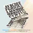 3 x 1040 Pieces 16 Sheets Alphabet and Number Stickers, 1" Self-Adhesive Vinyl Decals for Mailbox, House Number, Address Sign, Classroom, Business Use (1 Inch - Black)