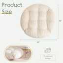 HIGOGOGO Papasan Chair Cushion with Thick Corduroy Cover (Without Chair), Supportive Cushion, Beige, 48 x 48 Inch