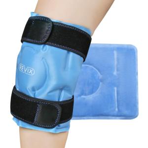 REVIX Ice Pack for Knee Pain Relief, Reusable Gel Ice Wrap for Leg Injuries, Swelling, Knee Replacement Surgery, Cold Compress Therapy for Arthritis, Meniscus Tear and ACL Blue, One Size