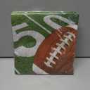 Creative Converting Football Field Disposable Party Paper Napkins, 16 Count, Brown. Pack of 2