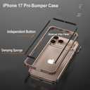 for iPhone 17 Pro Bumper Case Metal - No Back Design Compatible with MagSafe Aluminum Backless Edge Frame Fast Heat Dissipation Shockproof Slim Minimalist Protection Case for iPhone 17 Pro (Orange)