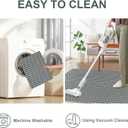 OJIA Washable Entryway Rugs Indoor 3'x5' Area Rug Front Door Rug Cotton Hand-Woven Gray Indoor Outdoor Rugs Farmhouse Throw Rug Door Mats Carpet Kitchen Rugs for Bathroom Bedroom Mudroom
