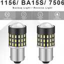 Xenon White 1156 BA15S 1095 7506 LED Bulbs Extremely Bright 3014SMD 54-EX Chipsets with Lens Projector for Backup Lights, Tail Lights, Brake Lights, Reverse Lights, 12-24V(Pack of 2)
