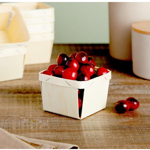 Bright Creations 12 Pack 1-Pint Wooden Berry Baskets for Picking Fruit, Arts and Crafts, Decor, 5 Inch Square Vented Wood Berry Containers - Wooden Basket
