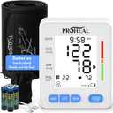 Blood Pressure Monitor for Home Use with Large Upper Arm Cuff - Automatic Talking Pulse and BP Machine with 240 Memory Recalls for 3 Users - Carrying Bag and Batteries Included, Backlit Digital LCD