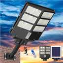 Solar Street Light, 4000W Solar Flood Lights Outdoor Waterproof 450000LM Commercial Parking Lot Light with Motion Sensor