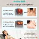 Shiatsu Neck and Back Massage with Heat - 4D Deep Tissue Kneading Full-Back Massager for Relief Fatigue, Adjustable Intensity & Height for Holiday Gift