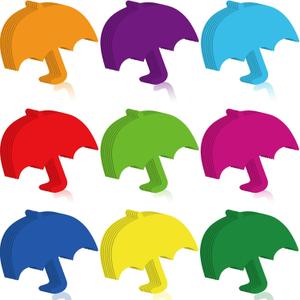 Geyee 108 Pcs Umbrella Cutouts Paper Spring Bulletin Board Decorations Classroom Cut Outs Umbrella Shaped Die Cuts for DIY Projects Craft Office School Party Decor(4 Inch)