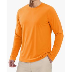 MAGCOMSEN Men's UPF 50+ Shirts Long Sleeve UV Protection Quick Dry T-Shirt Rash Guard for Fishing Running Beach, 2XL