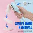 Cat Brush Dog brushes with Release Button for Shedding Grooming, suit for Long or Medium Haired Cats, Lightweight Skin Friendly Pet Brush Hair Removal Comb Brushes for Kitten