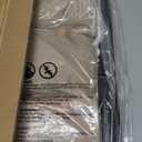 HollyHOME 15"(H) Folding Footrest Stool, Upholstered Small Foldable Ottoman, Accent Padded Sofa Foot Stool for Lazy Chair, Metal Frame Portable Foot Rest Ottoman for Living Room, Bedroom, Dark Brown