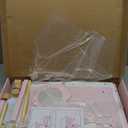 ROBUD Wooden Baby Doll Closet, Doll Wardrobe Closet for 18 Inch Dolls with Mirror, 3 Hangers, Pink Ballet Style Baby Doll Furniture, Doll Pack and Play Gift for Boys & Girls 3+ Years