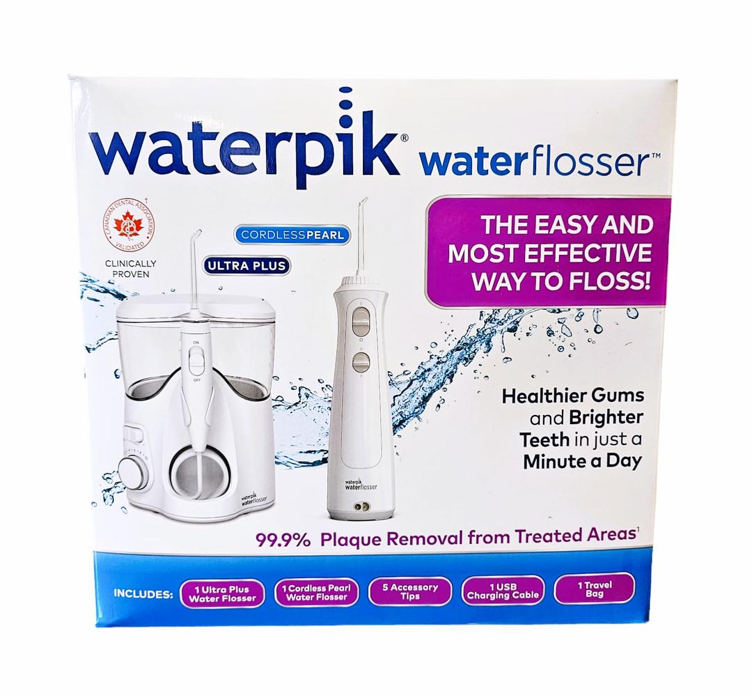 Waterpik Ultra Plus and Cordless Pearl Water Flosser Combo Pack