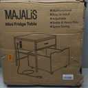 MAJALiS Mini Fridge Riser Stand Table Cabinet Shelf with Storage Space, 21.6"D x 21.6"W x 21.6"H
