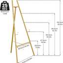 Gold Easel Stand for Sign, Heavy Duty Easel, 4-Tier AdjustableArt Easel for Painting, Wedding Sign 2pc