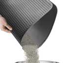 Roaringkitty Cat Litter Mat with Dual EVA Layer Design  Soft, Easy to Clean, Waterproof,Durable, and Non-Slip  Perfect for Cats(Gray, Extra Large 35.4x27.5inch)