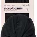 Kitsch Satin Lined Beanie - Softer than Silk Beanie For Sleeping Women, Breathable Hair Cover for Sleeping, Slouchy Beanies, Bonnets for Women, Hair Wrap, Reduce Breakage for Frizz-free Hairs - Black