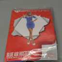 Morph Air Hostess Costume for Women Blue - Retro Stewardess Outfit Womens - Flight Attendant Costume for Women (Small)