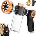 Dog Washing Hose Attachment, Pet Shower Sprayer with Shower Adapter