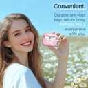 3 x for AirPods Pro 3 Case (2025) DamonLight Daisy Floral Engraved Shockproof Protective Soft Silicone Case Cover with Cleaning Pen and Keychain for Apple Airpods Pro 3rd Generation (Pink)